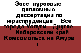 Эссе, курсовые, дипломные, диссертации по юриспруденции! - Все города Услуги » Другие   . Хабаровский край,Комсомольск-на-Амуре г.